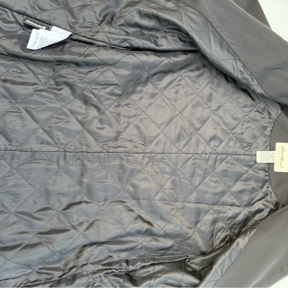 Eddie Bauer women’s black belted jacket with faux fur collar, Size S - Picture 7 of 13